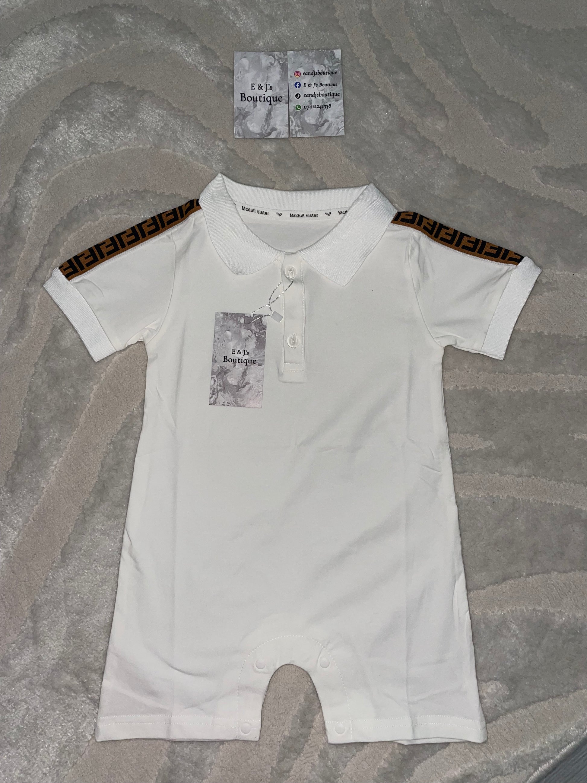 White Fendi Rompers
