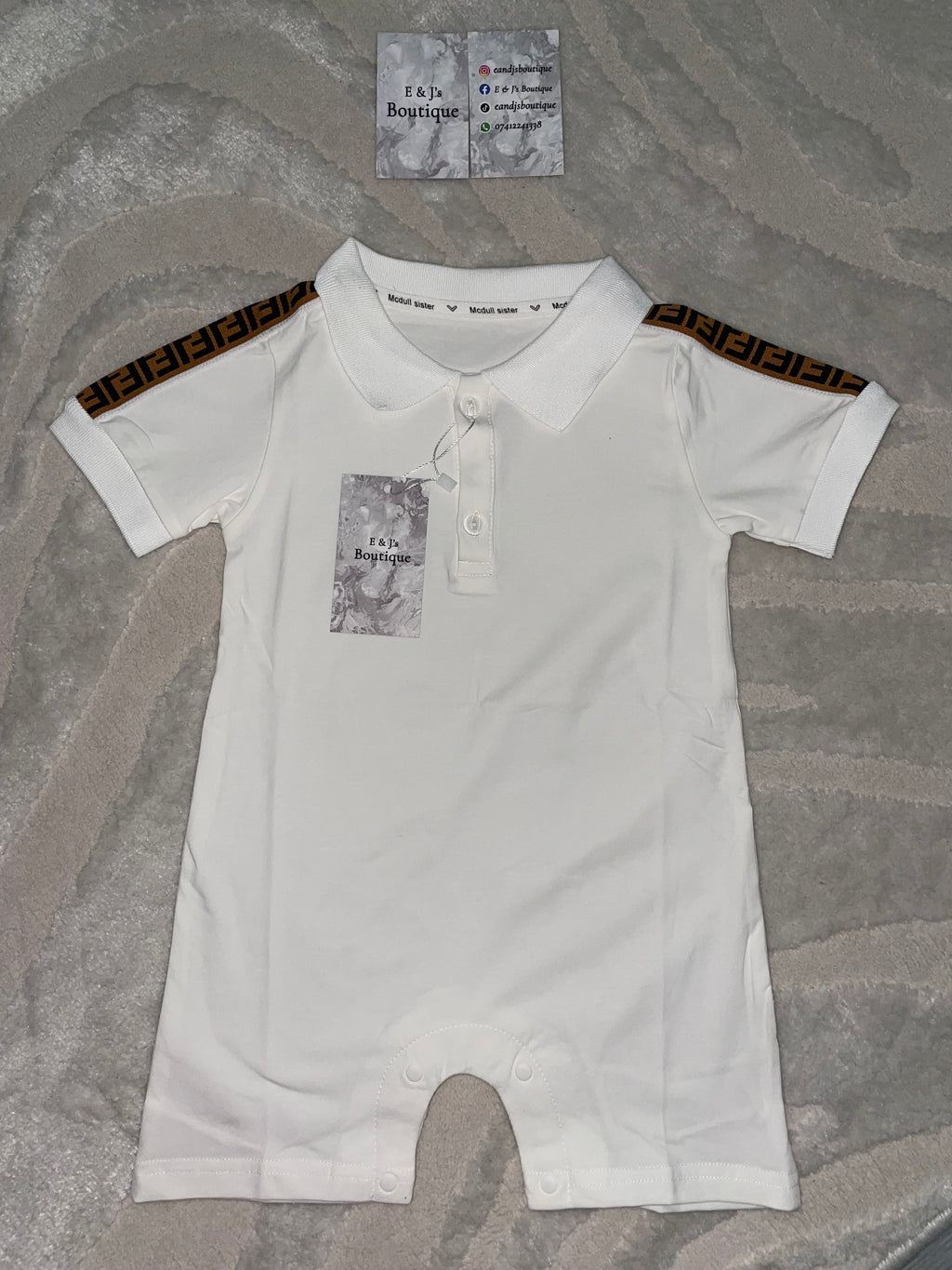 White Fendi Rompers