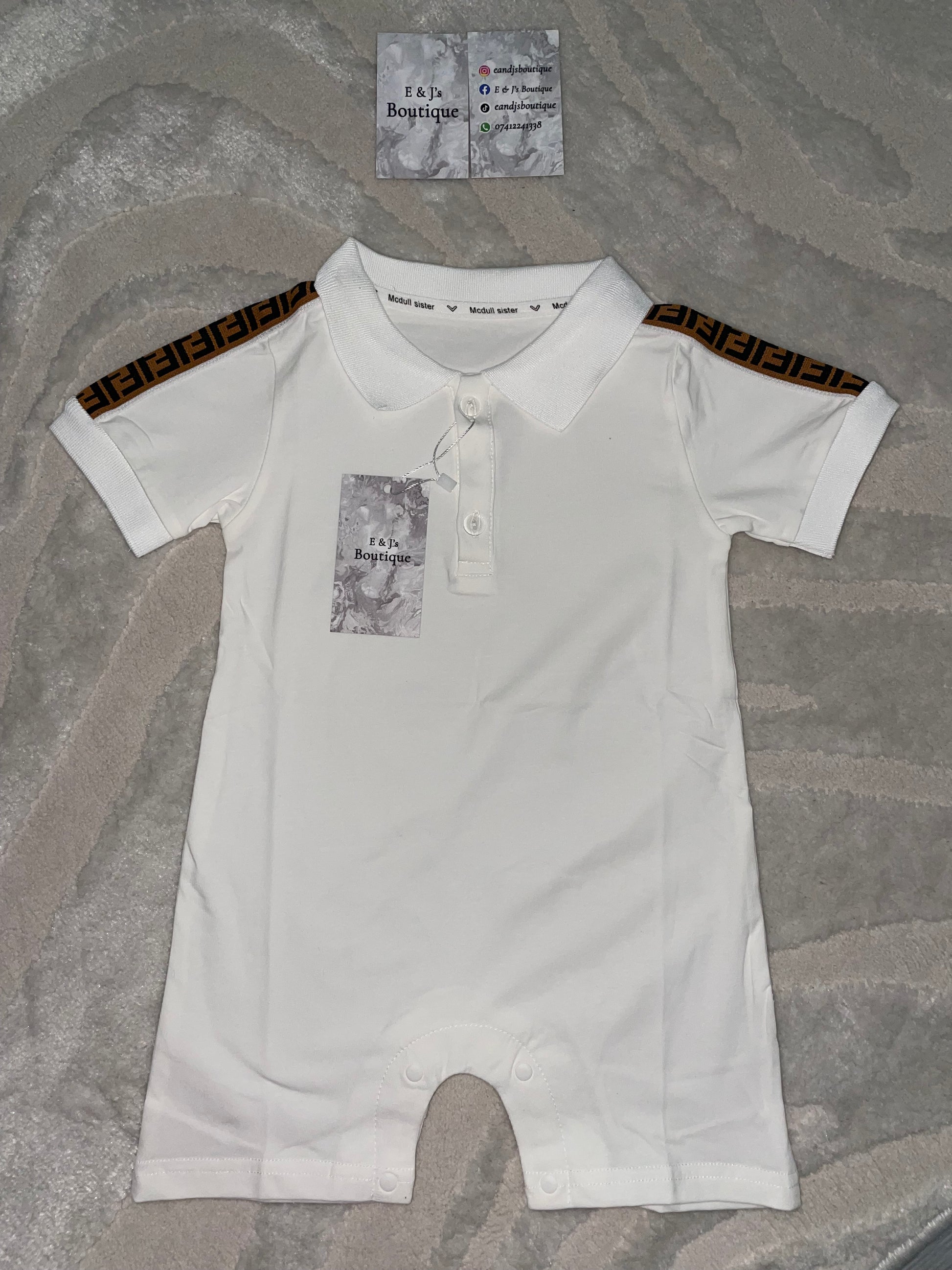 White Fendi Rompers