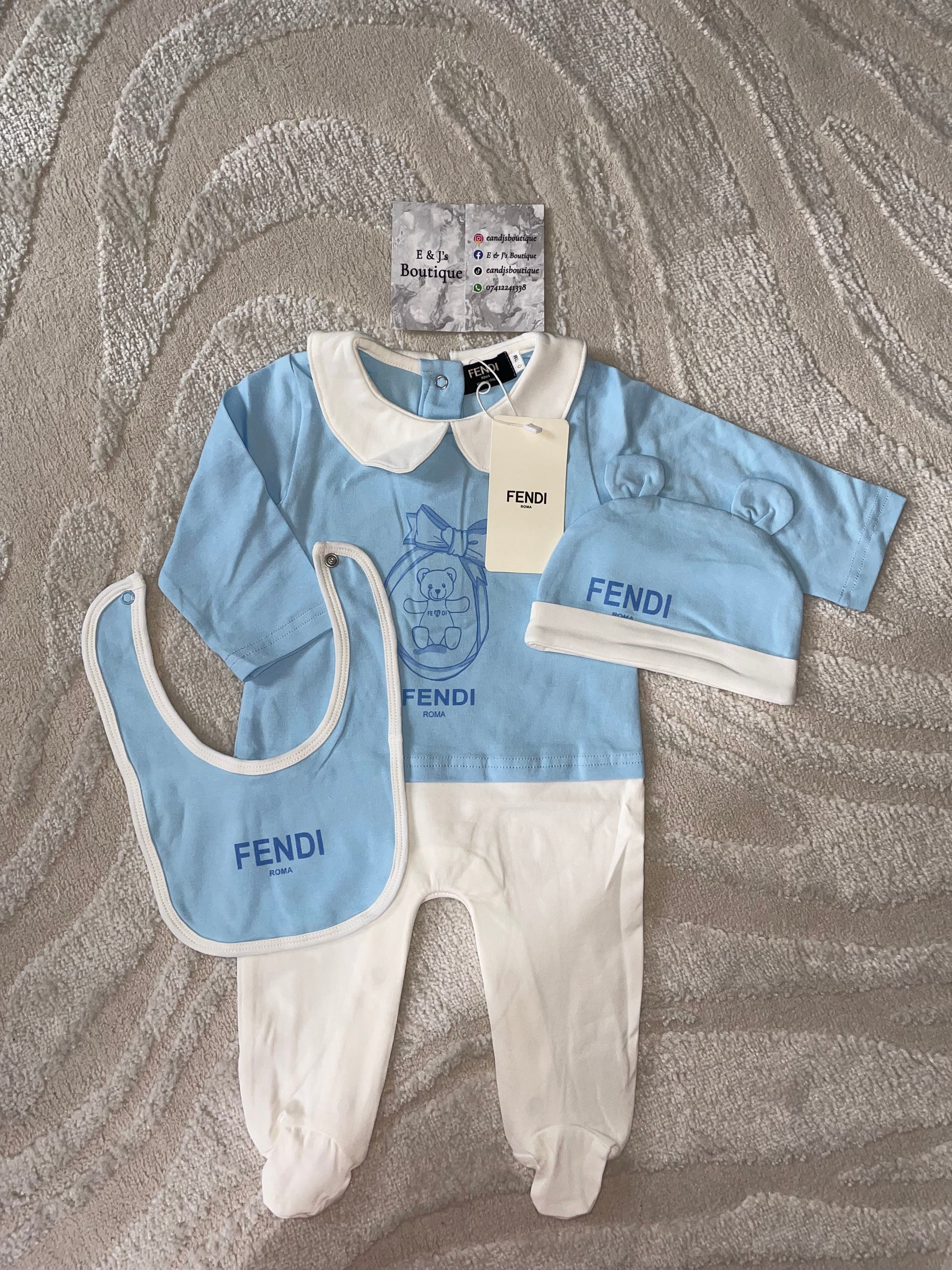 3pc Fendi Teddy & Bow Sets