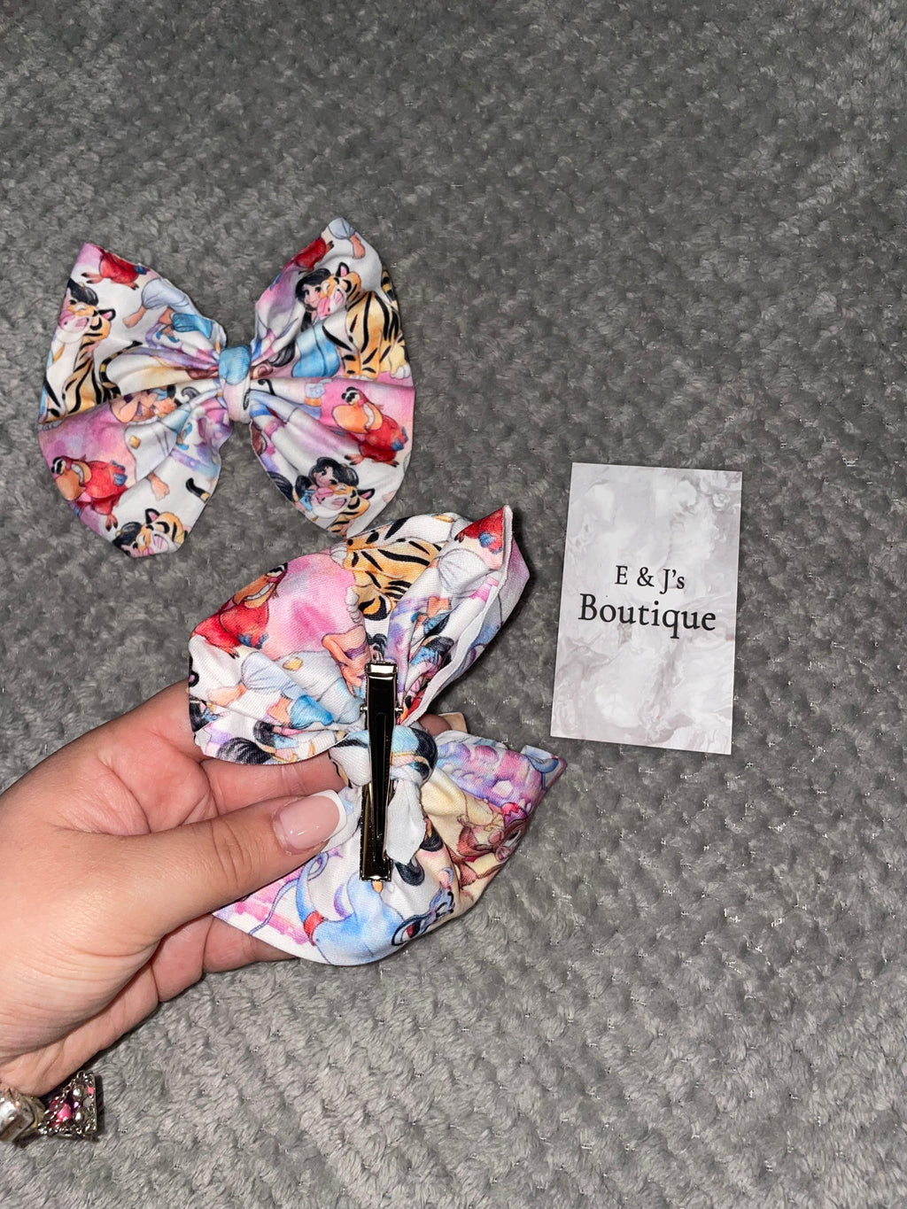 Girls Disney Handmade Hair Bow Clips