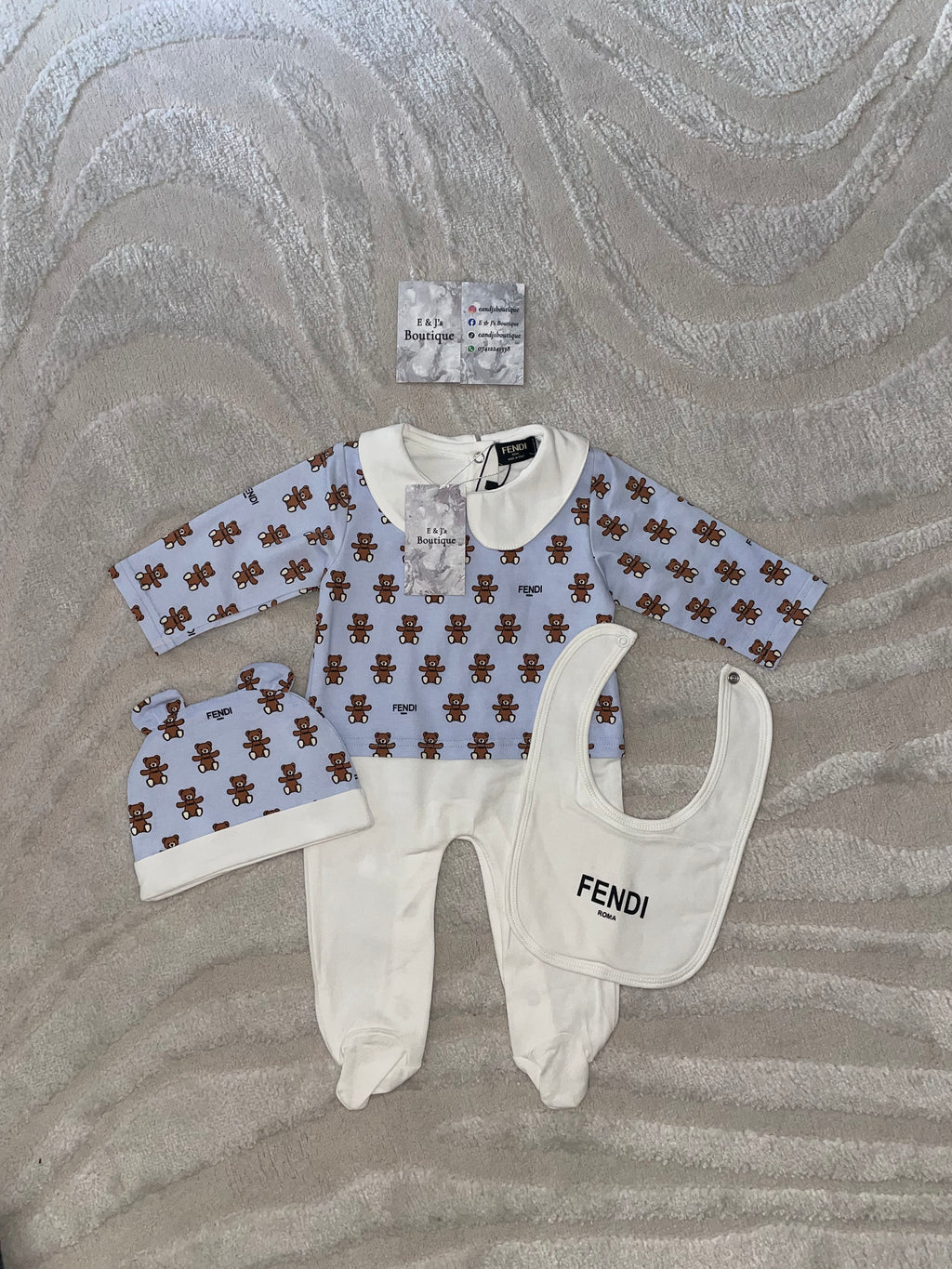 3pc Mini Fendi Teddy Bear Sets