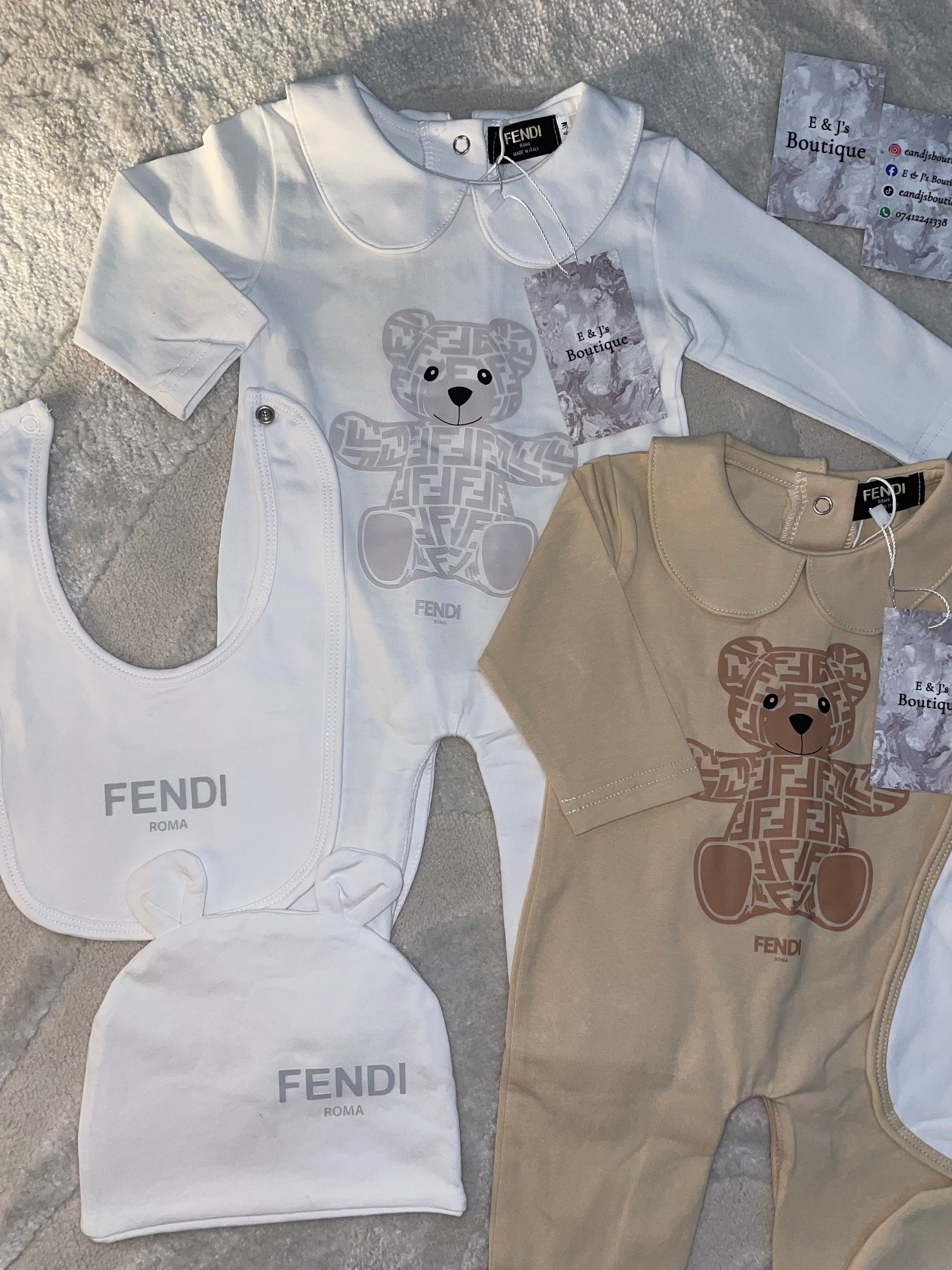 3pc Fendi Teddy Bear Sets