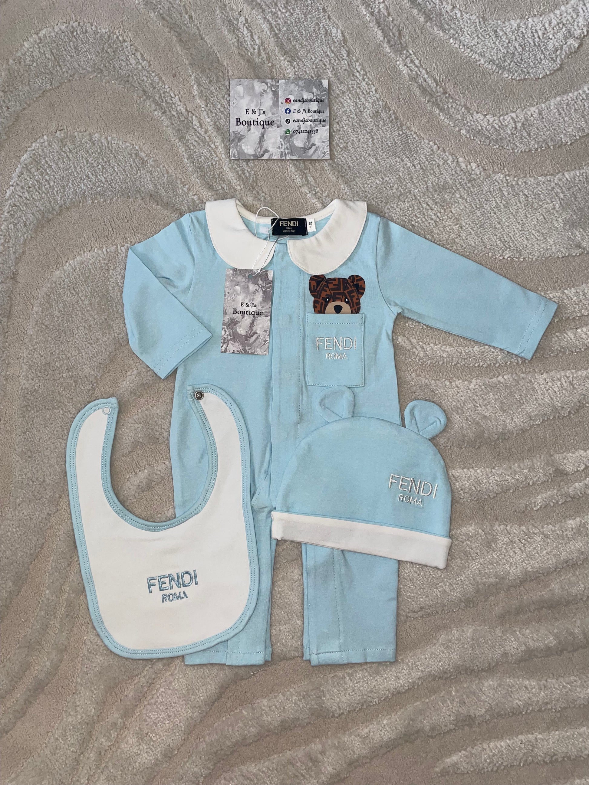 3pc Pocket Teddy Fendi Sets