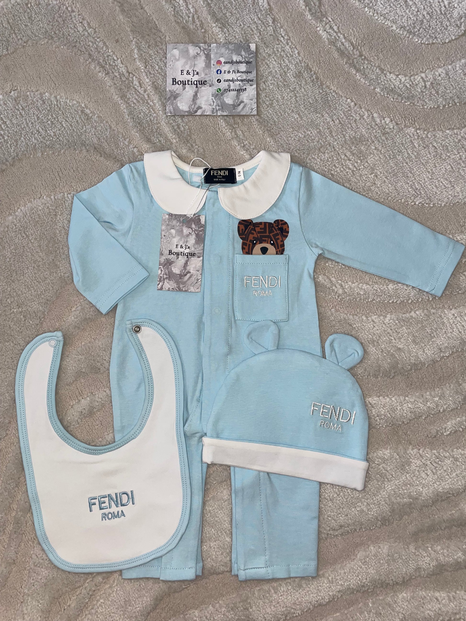 3pc Pocket Teddy Fendi Sets