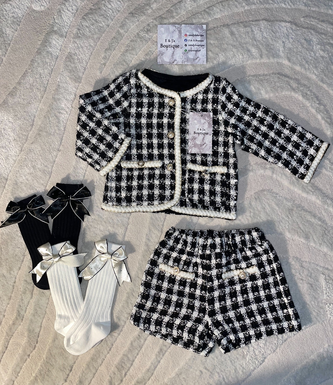 Tweed Blazer Set & Socks