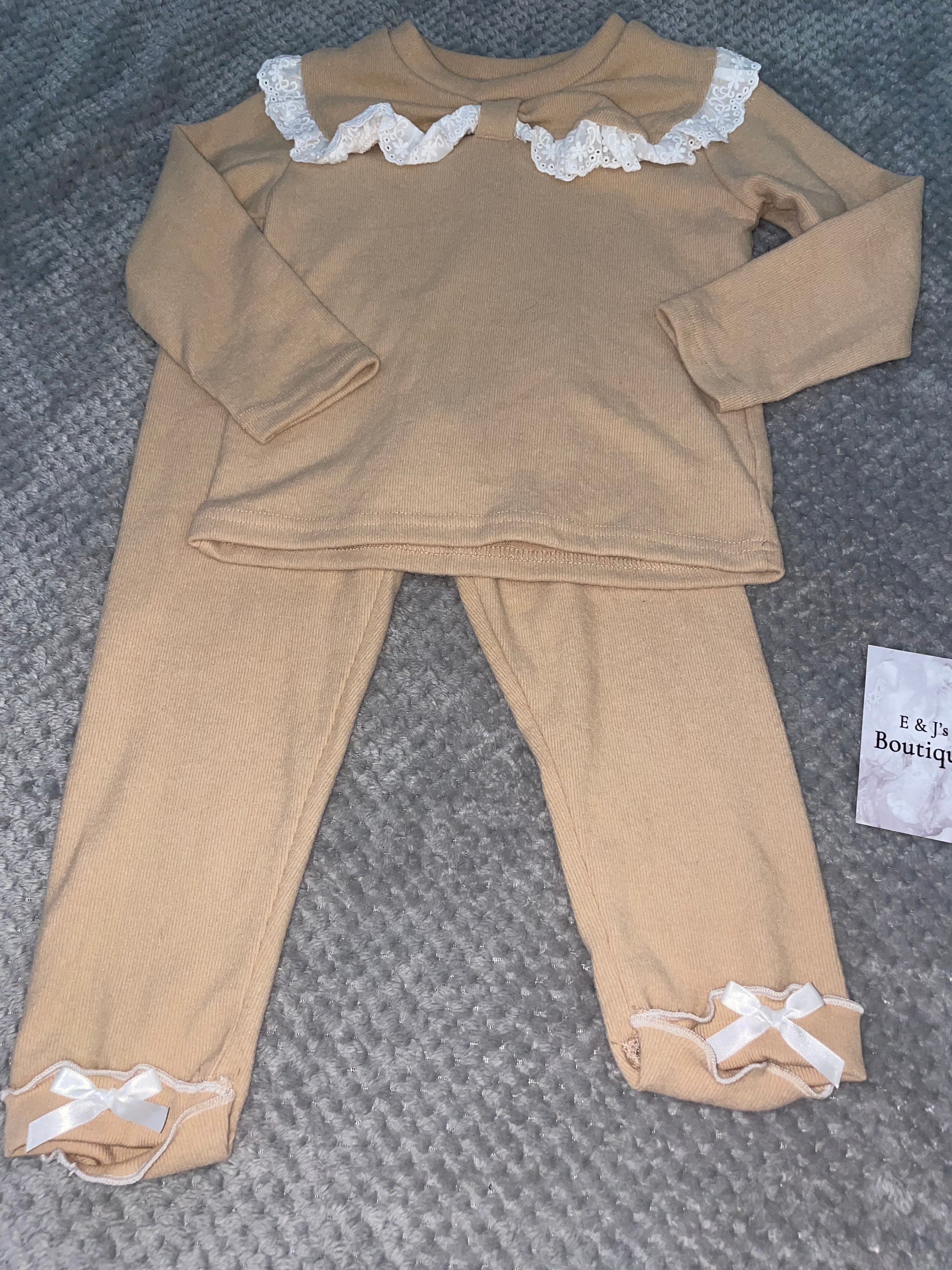 Girls Bow Frill Loungeset