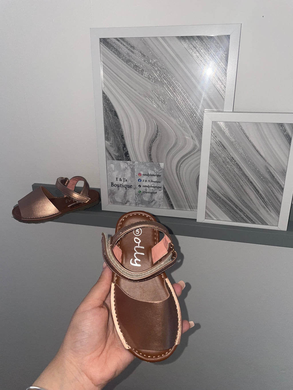 Rose Gold Dolly Sandals