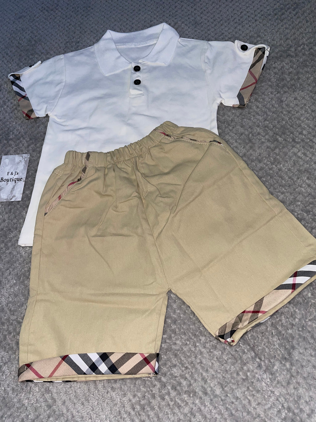 Boys Burberry Shorts Set