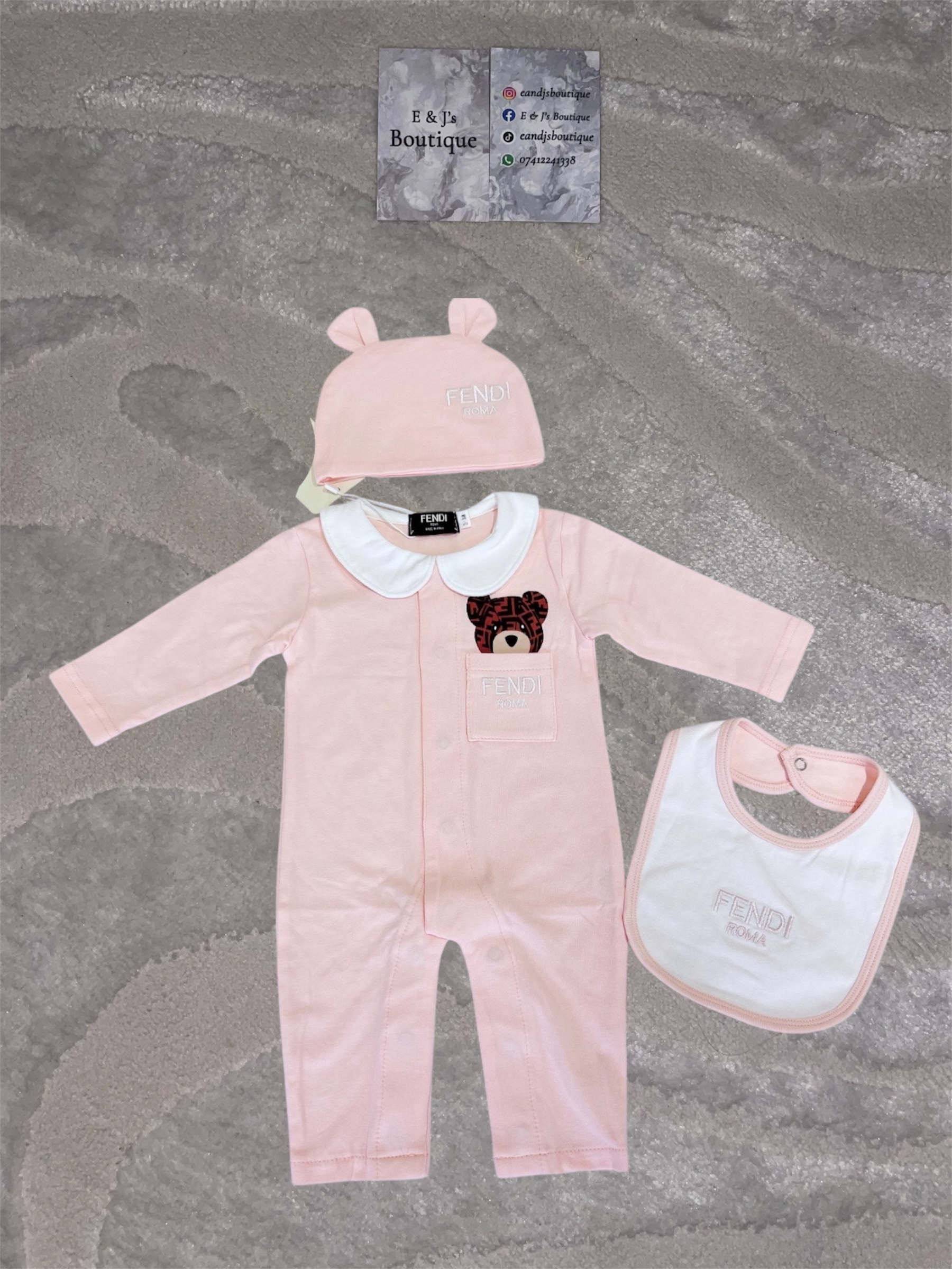 3pc Pocket Teddy Fendi Sets