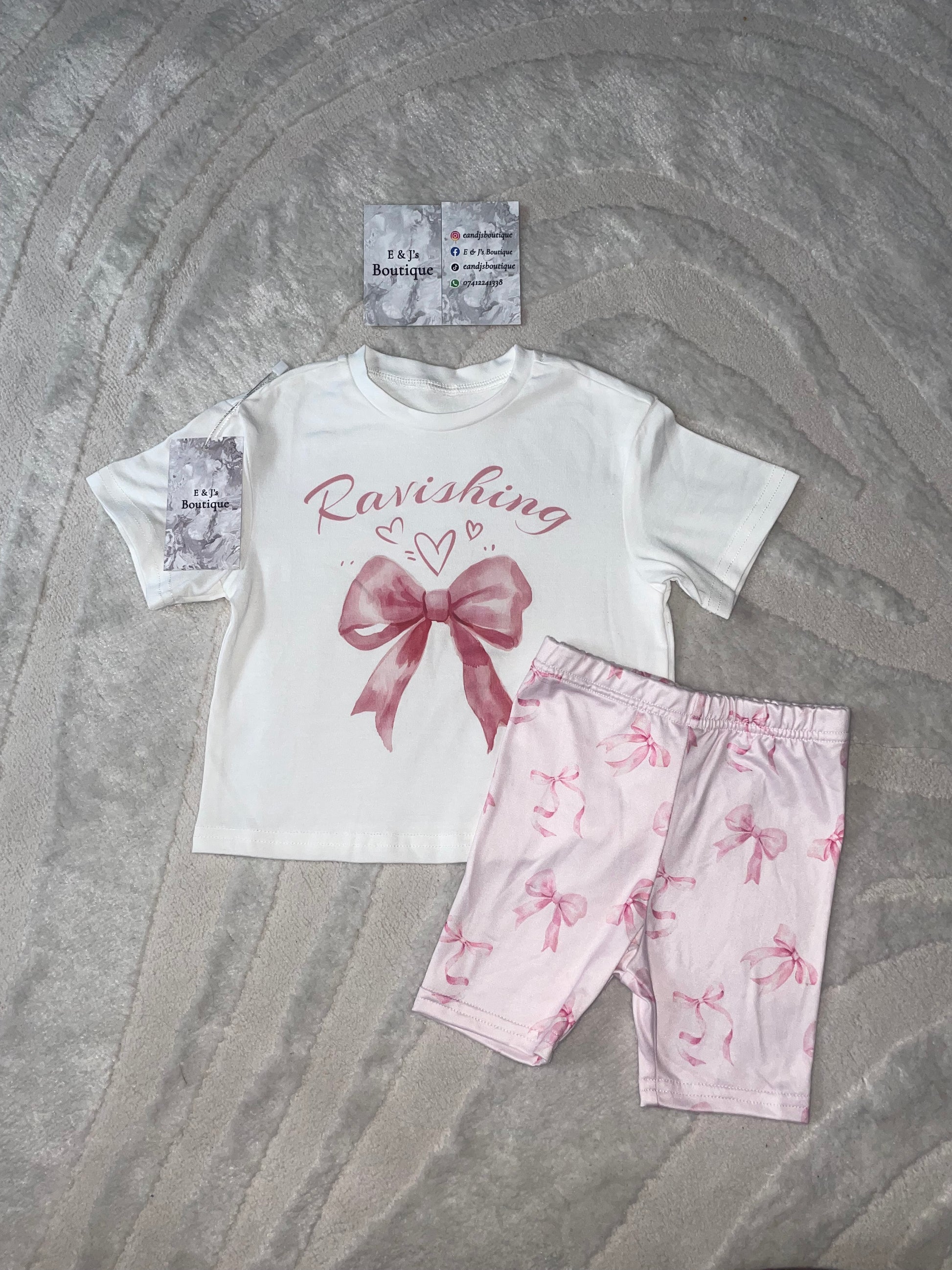 Bow Cycling Shorts Set