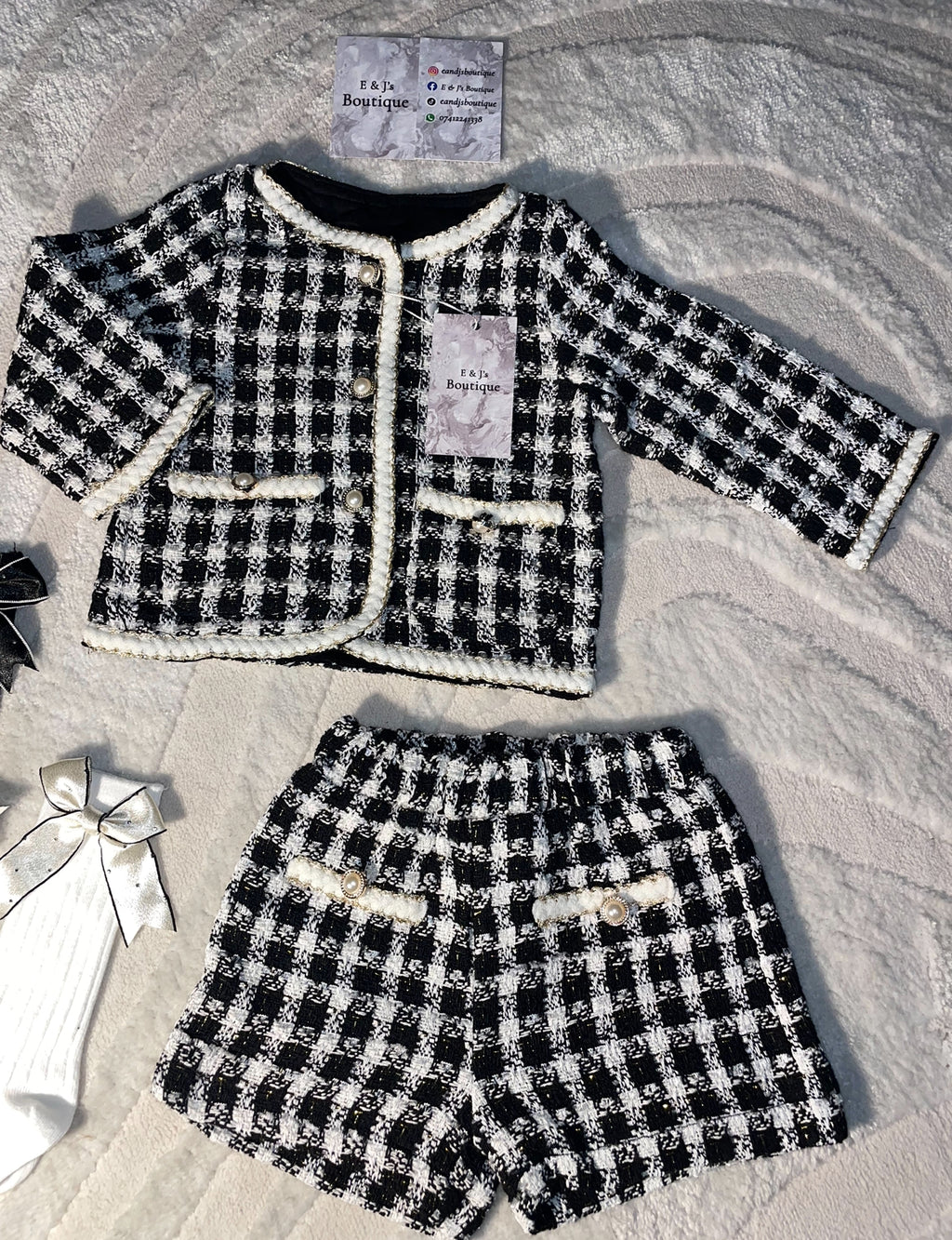 Tweed Blazer Set & Socks