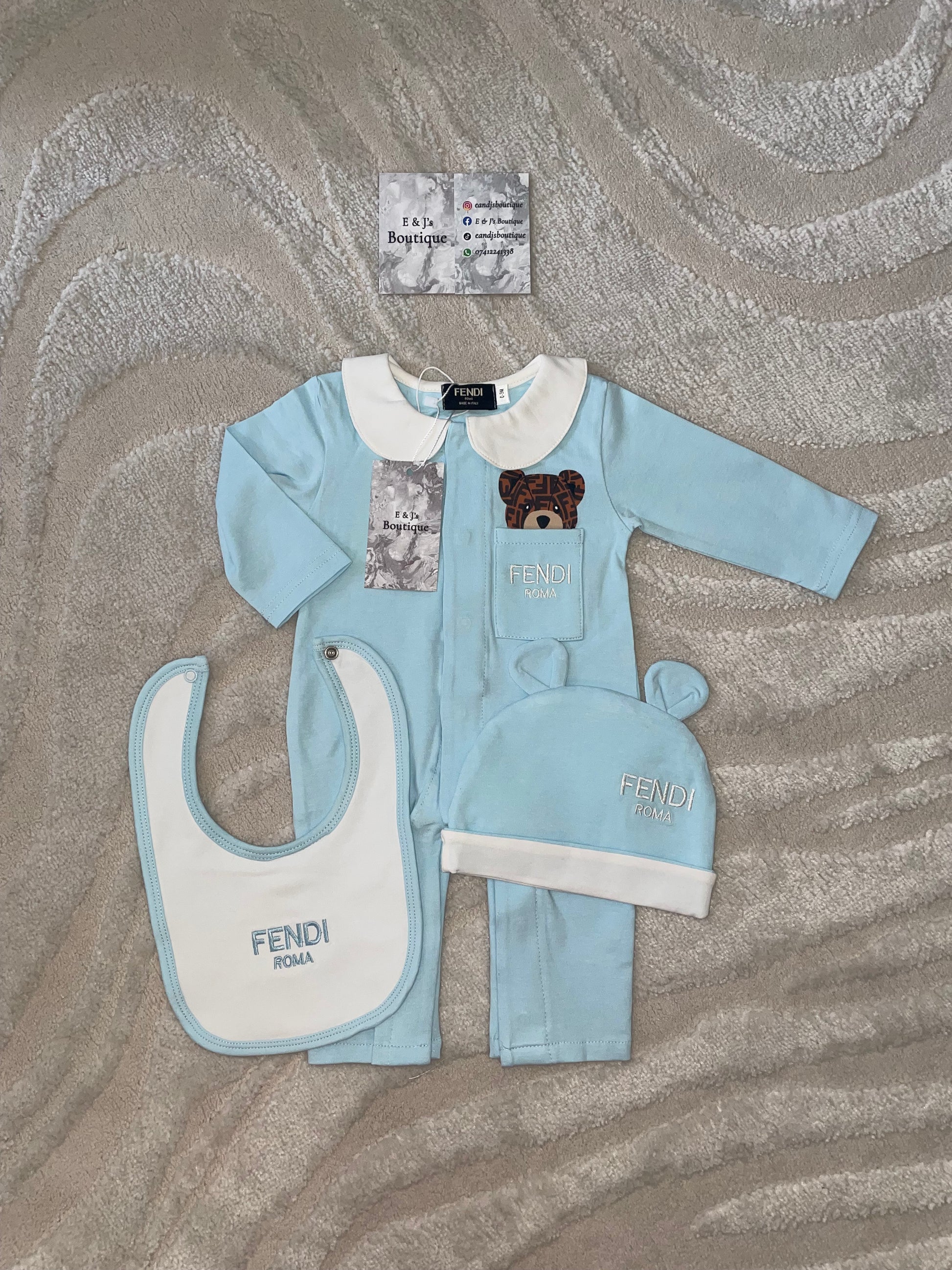 3pc Pocket Teddy Fendi Sets