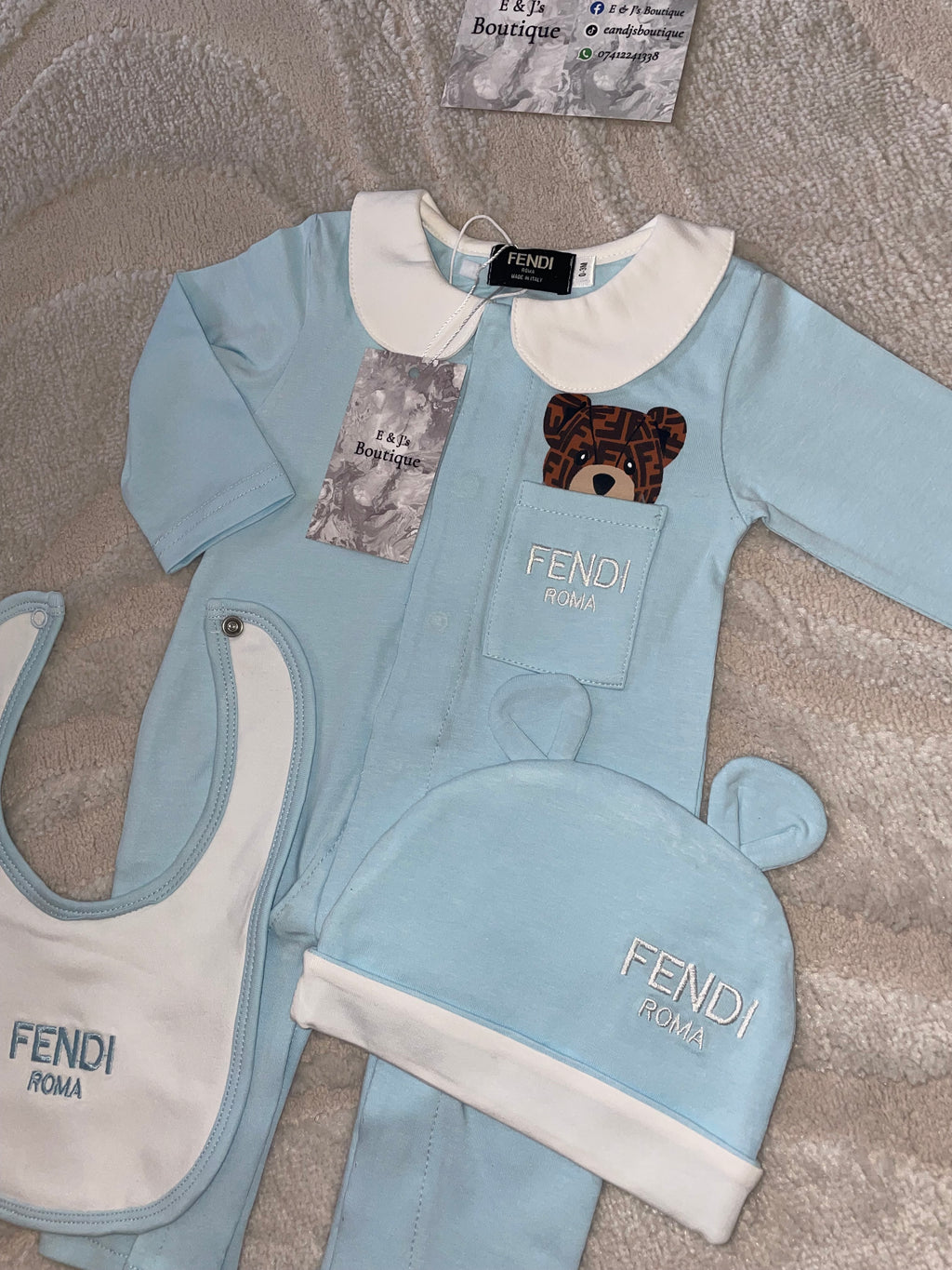 3pc Pocket Teddy Fendi Sets