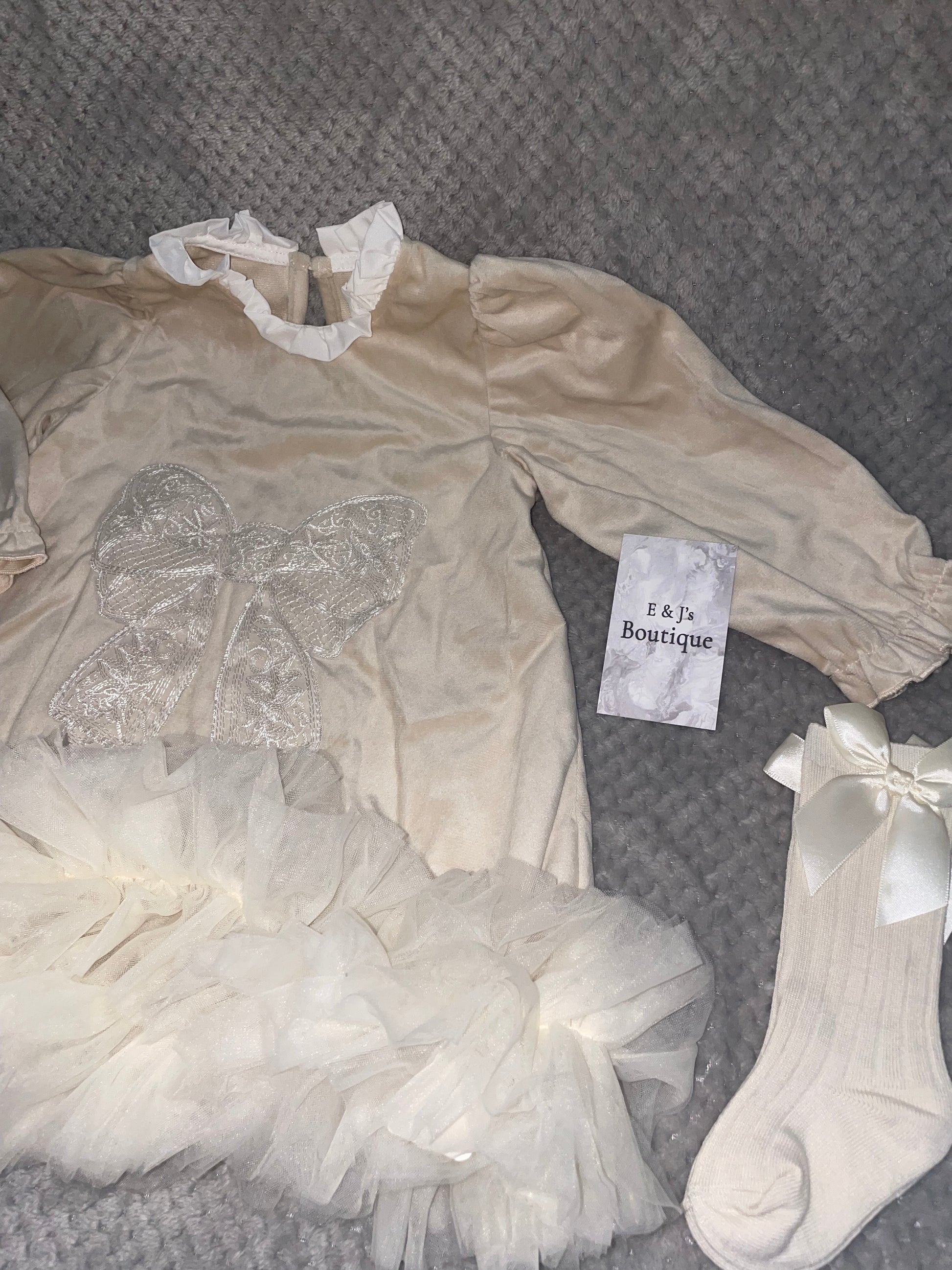 Girls Vanilla Tutu 2pc Dress Set