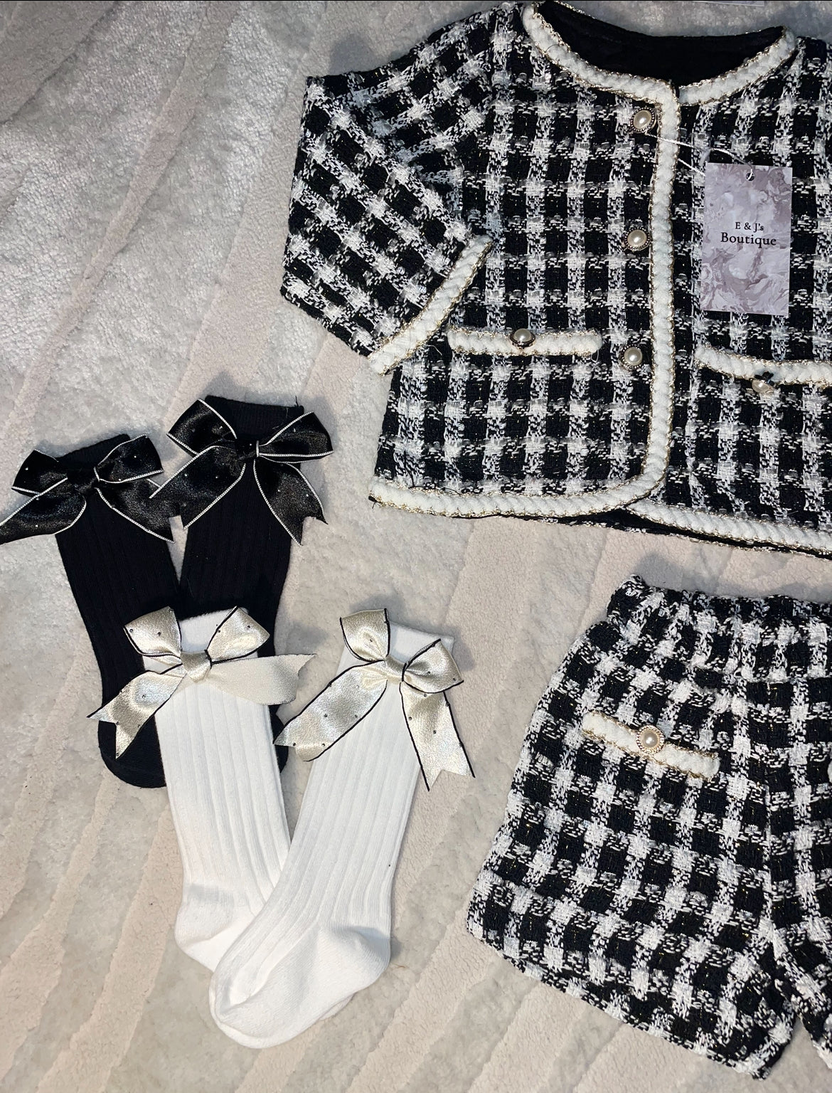 Tweed Blazer Set & Socks