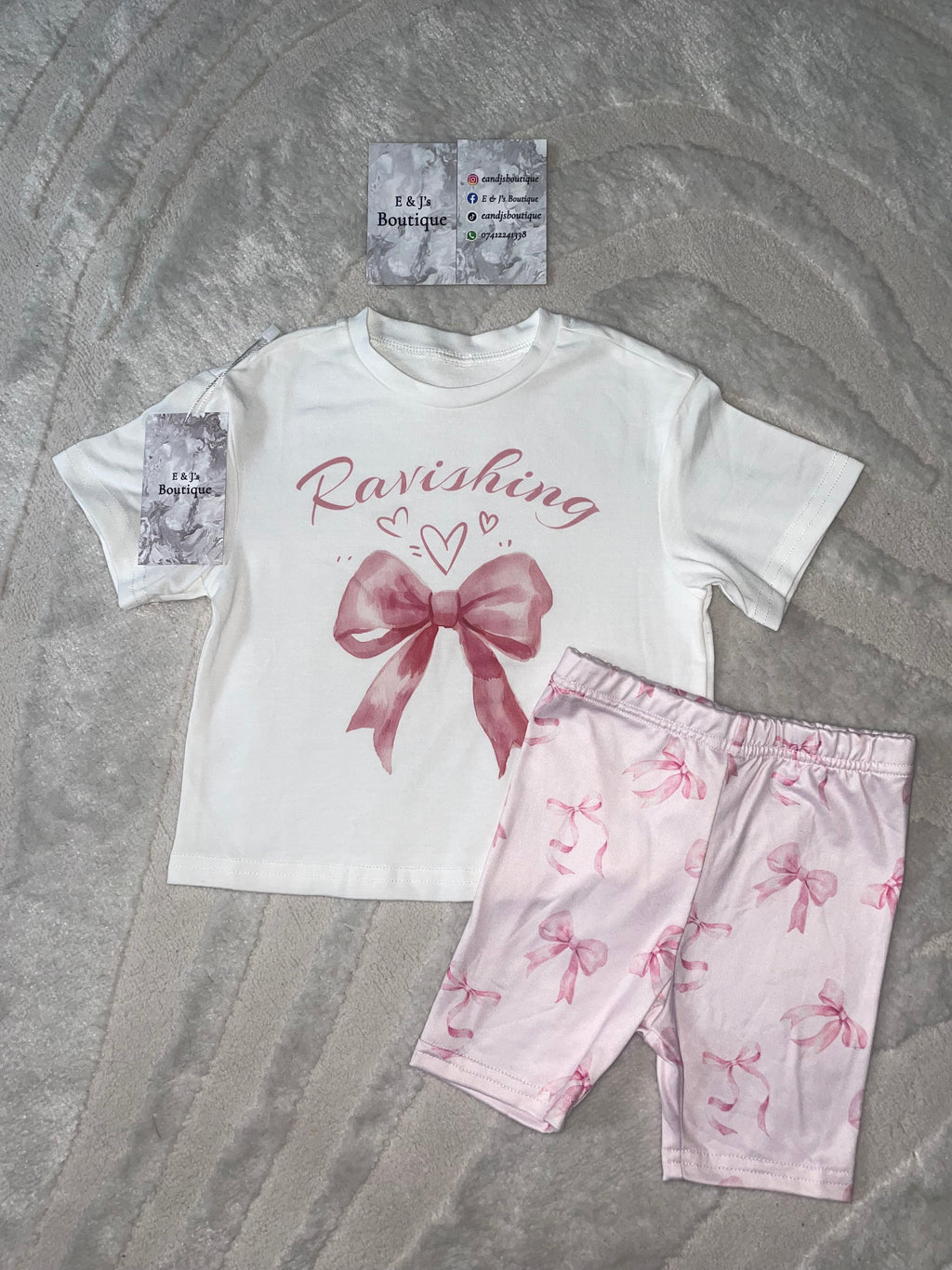 Bow Cycling Shorts Set