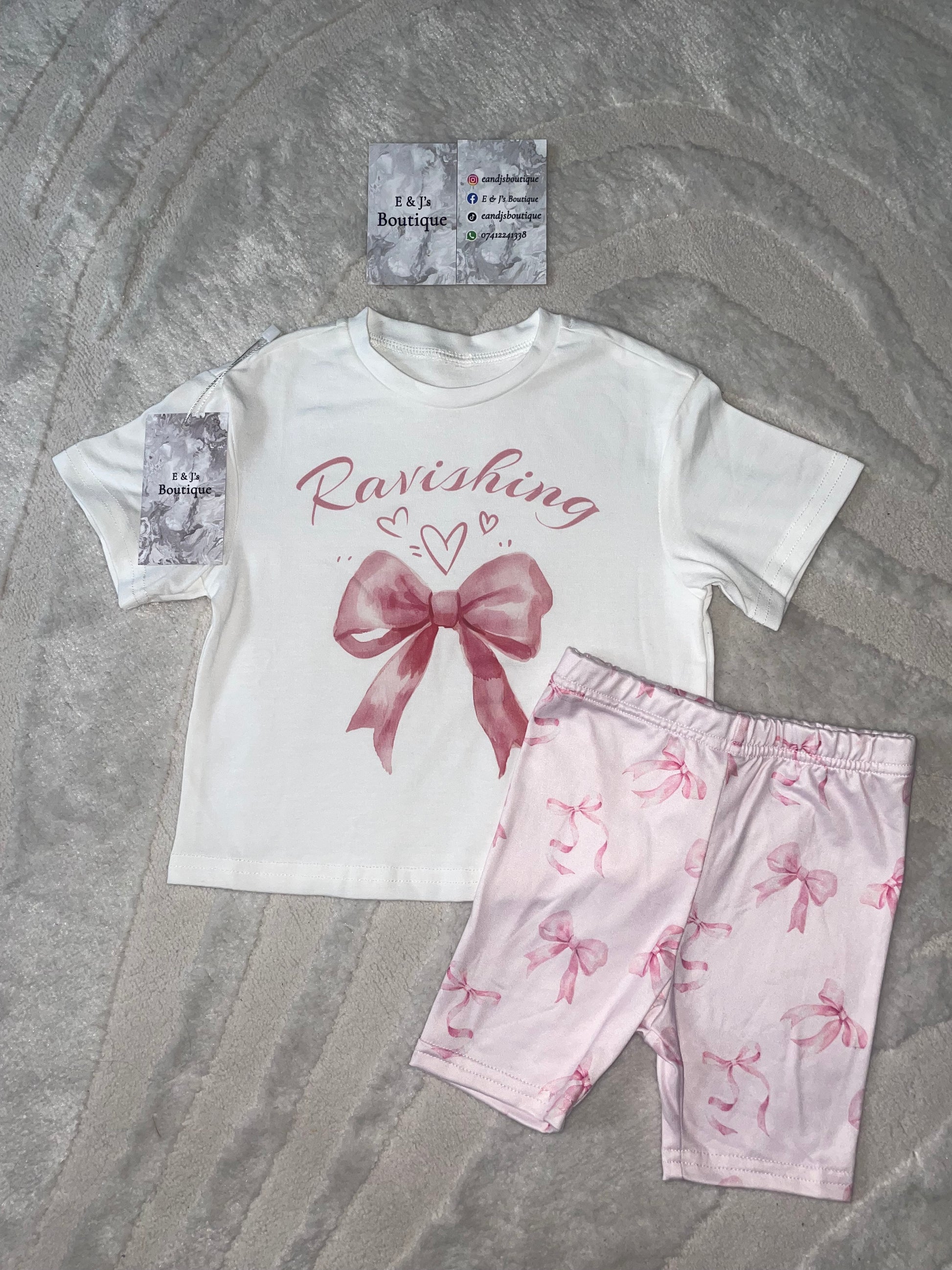 Bow Cycling Shorts Set