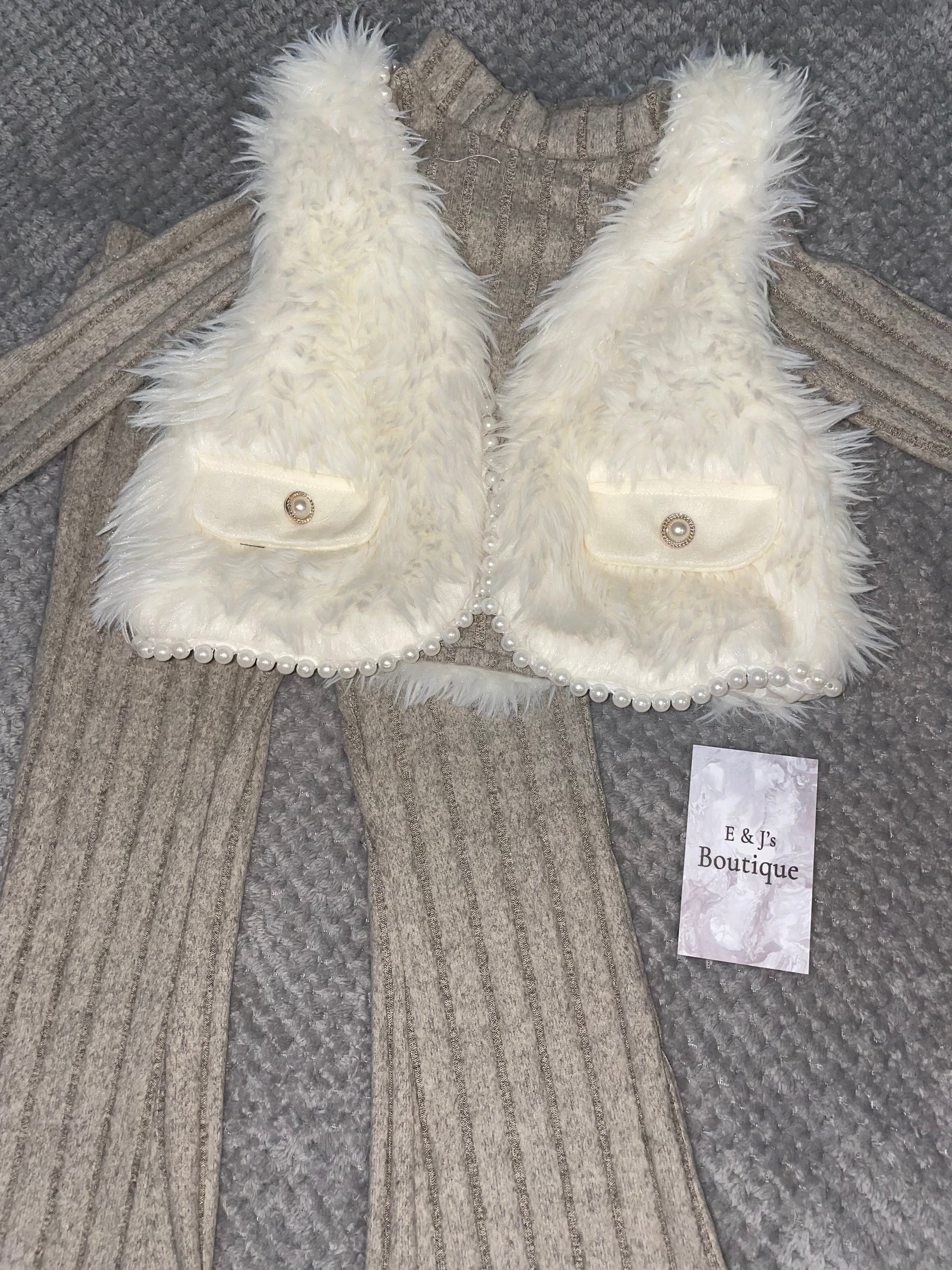 Girls Ribbed Waistcoat Loungeset