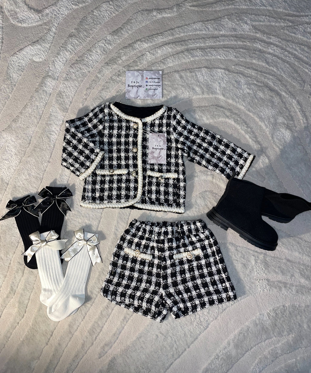 Tweed Blazer Set & Socks