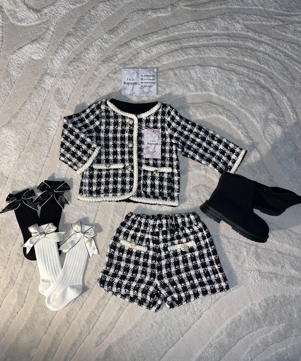 Tweed Blazer Set & Socks
