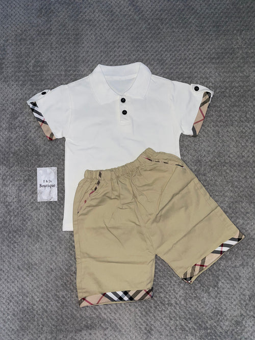Boys Burberry Shorts Set