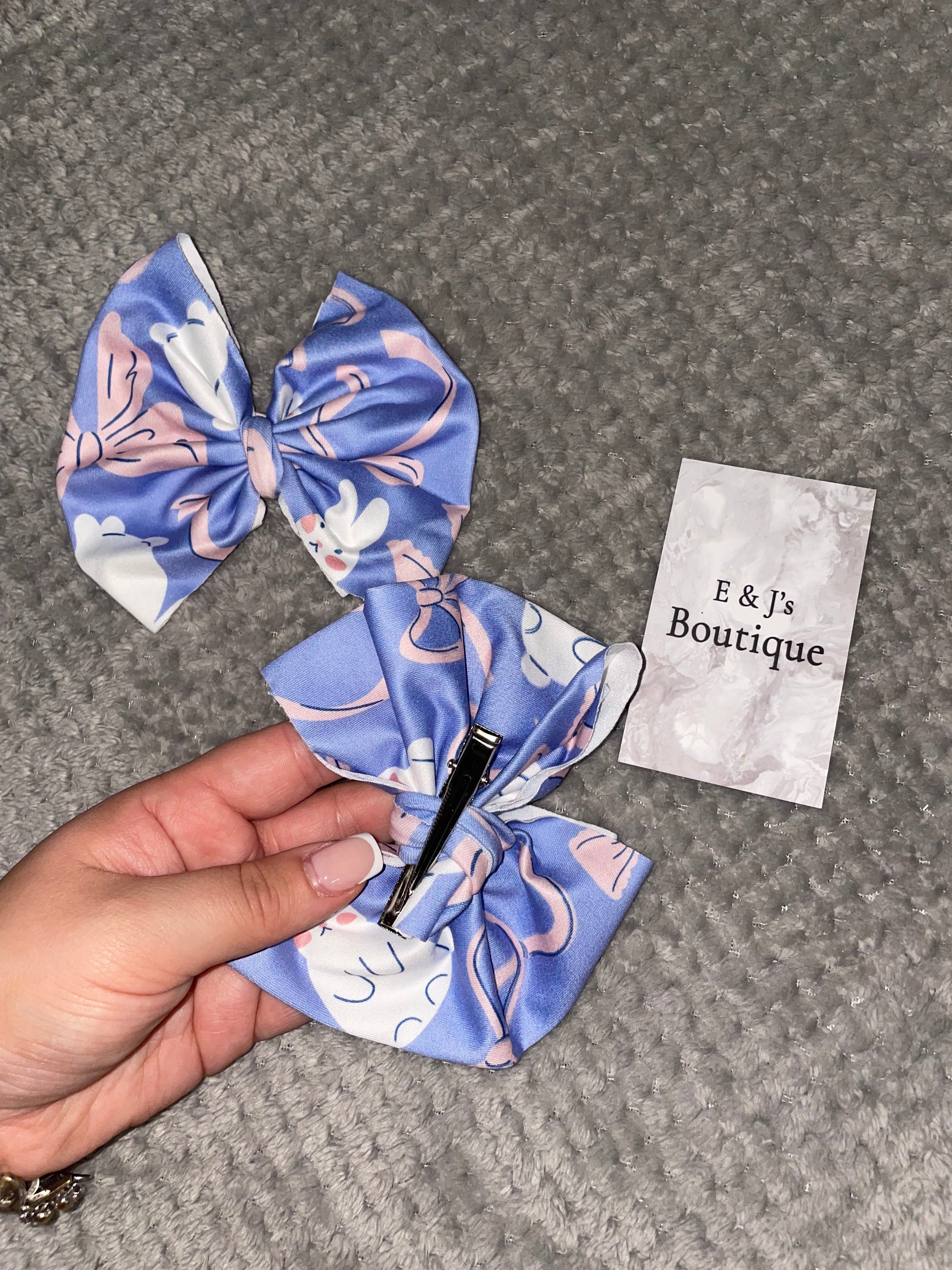 Girls Bunny Handmade Bow Hair Clips