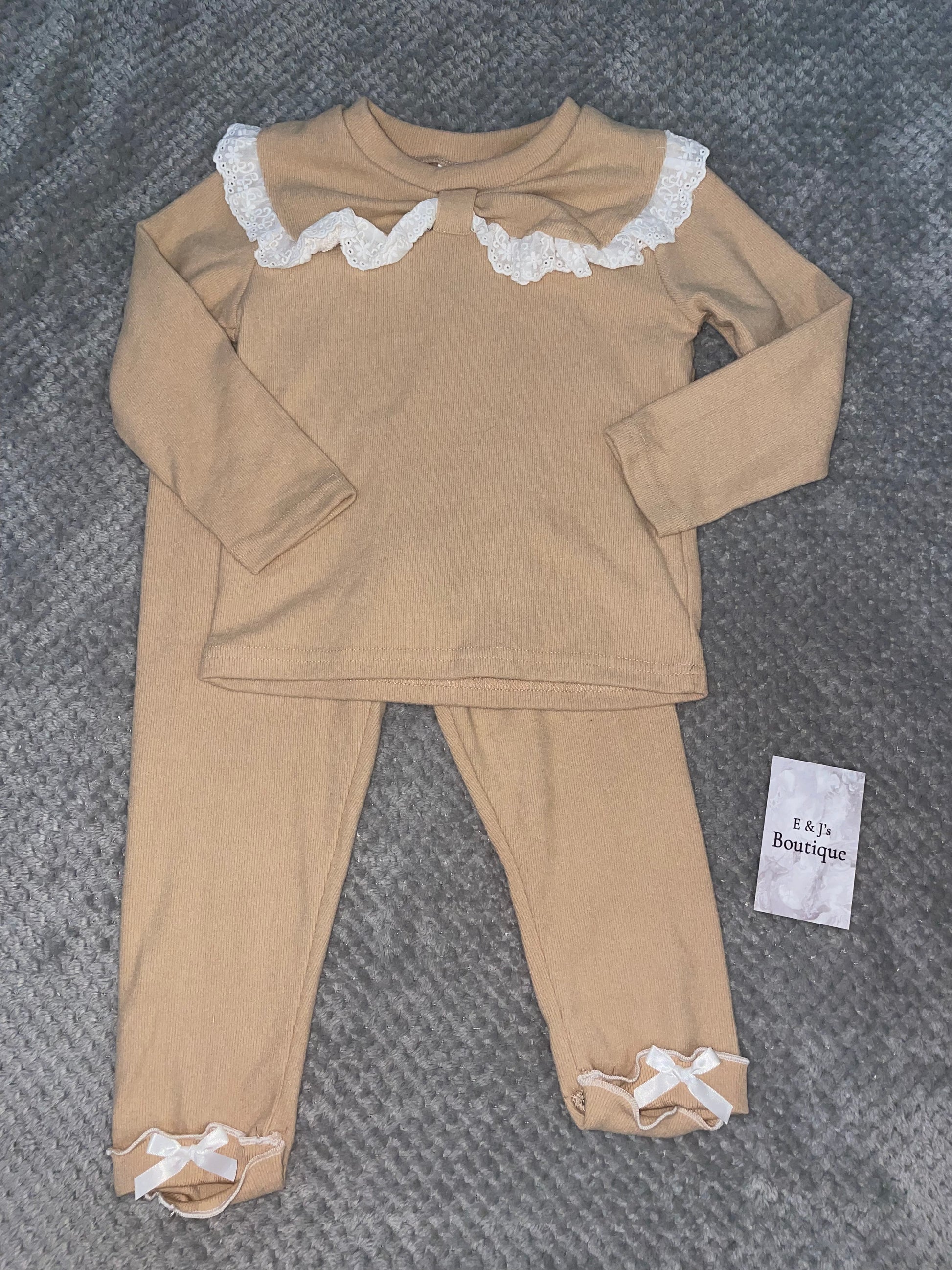 Girls Bow Frill Loungeset