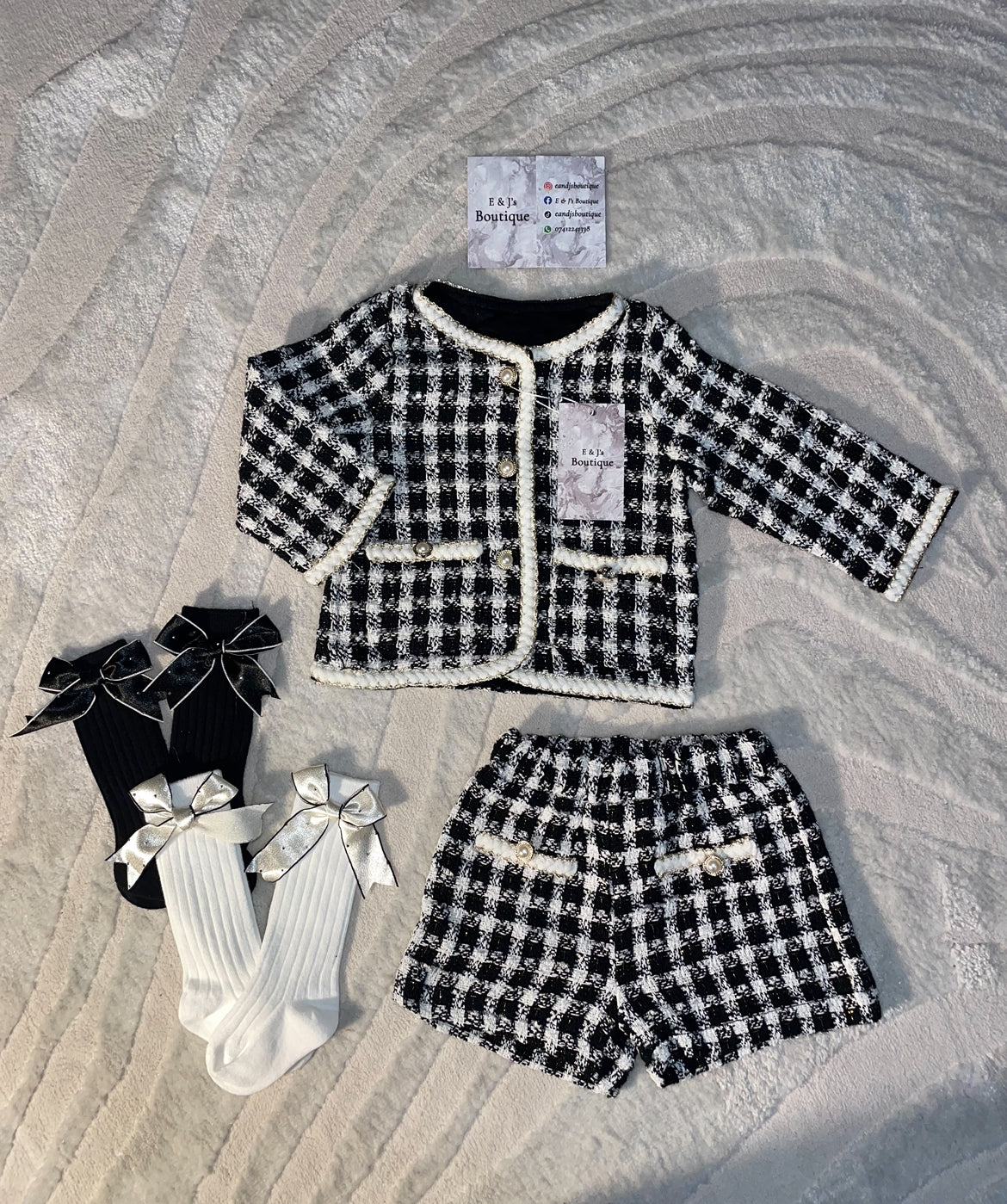 Tweed Blazer Set & Socks