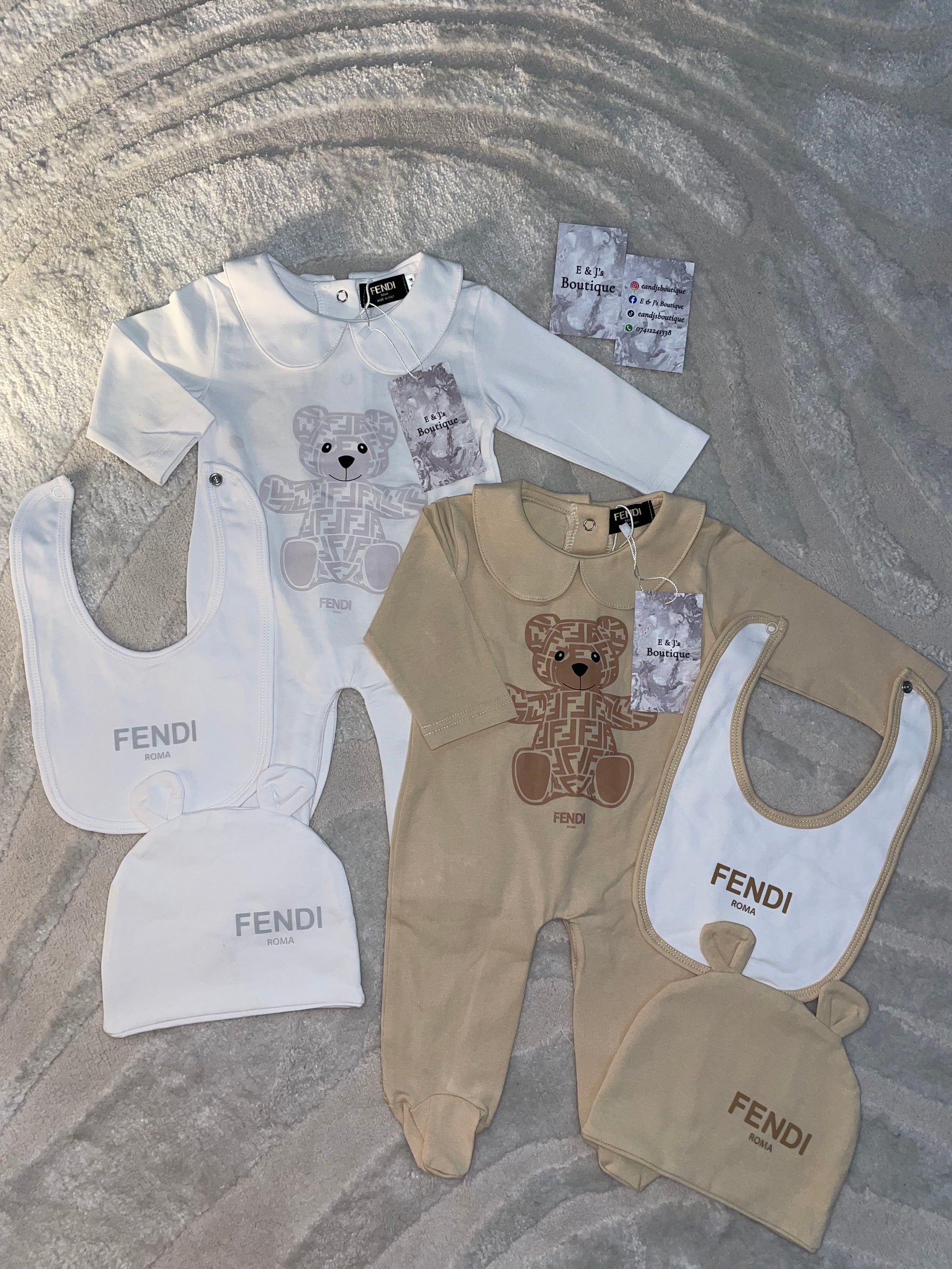 3pc Fendi Teddy Bear Sets