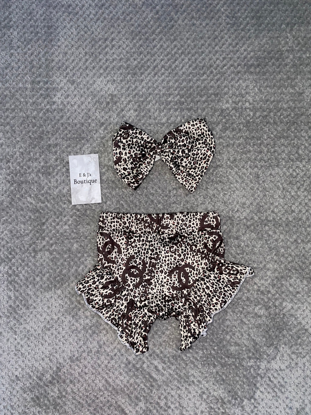 Girls Printed Shorts Set & Headband