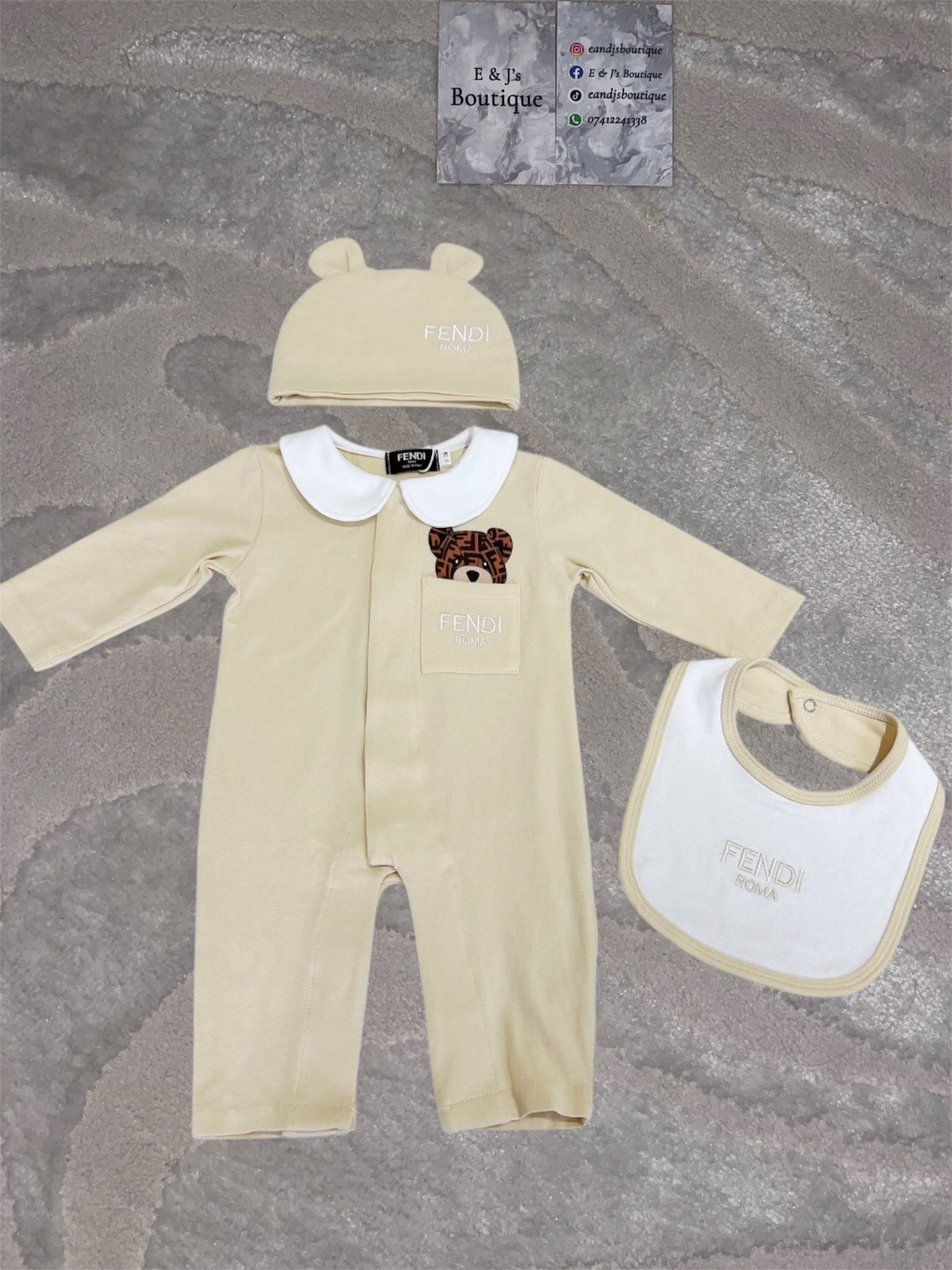 3pc Pocket Teddy Fendi Sets